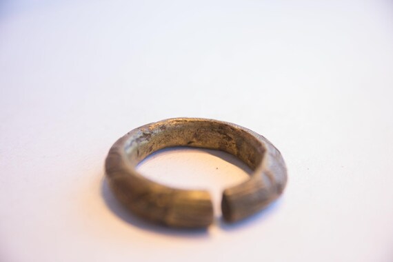 Vintage African Bronze Alloy Cuff Bracelet - image 4