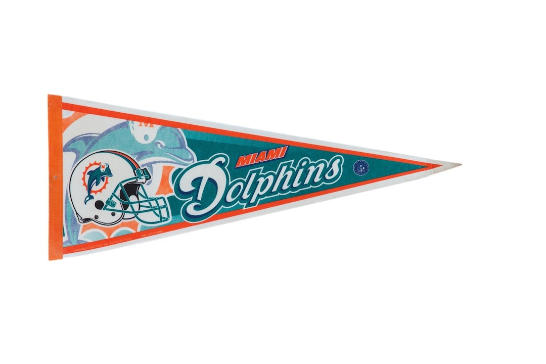 Miami Dolphins Felt Flag Pennant - Etsy