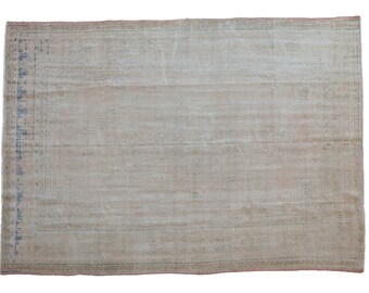 6x8.5 Vintage Distressed Oushak Carpet