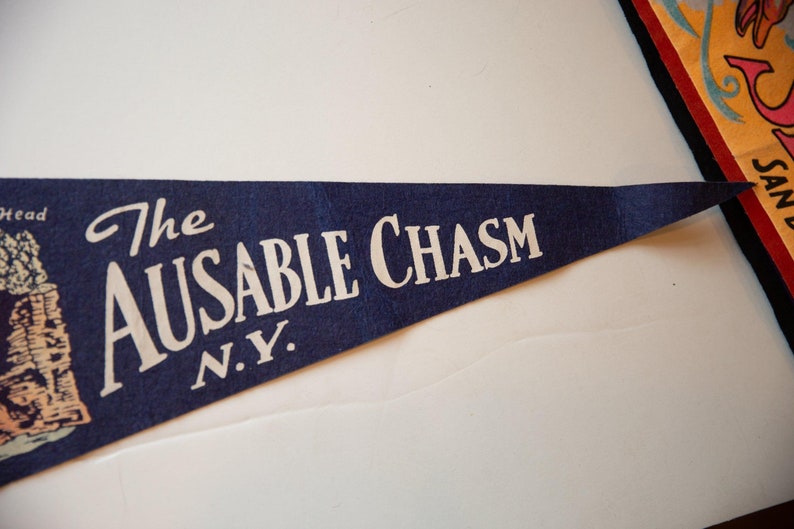 Vintage Ausable Chasm NY Felt Flag image 3