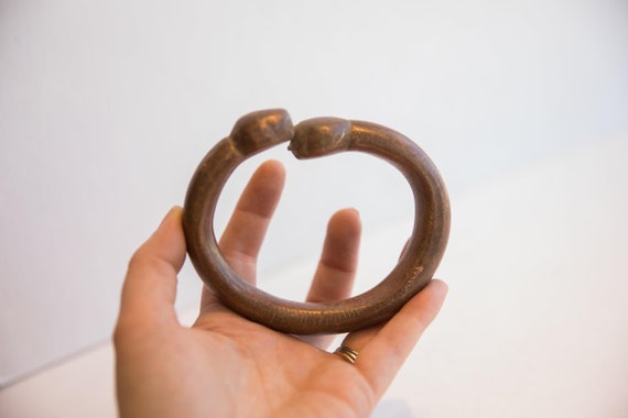 Antique African Snake Cuff Bracelet - image 5