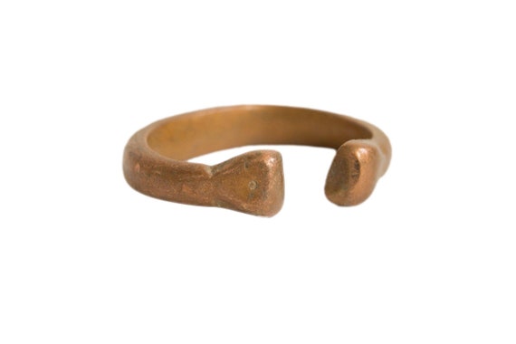 Antique African Copper Snake Bracelet - image 1