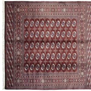 8x8 Vintage Fine Bokhara Square Carpet