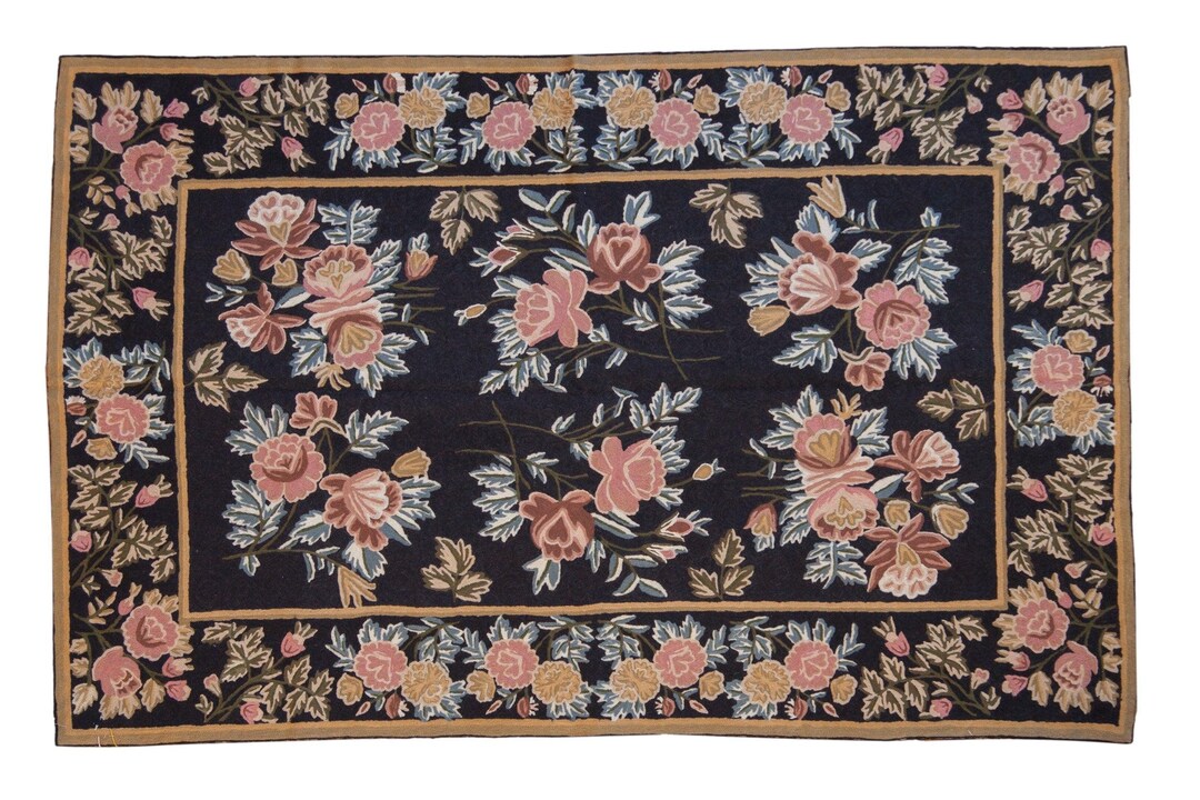 4x6 Vintage Chainstitch Rug - Etsy