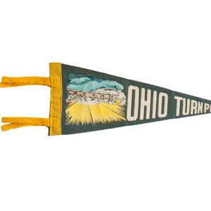 Vintage Ohio Turnpike Felt Flag