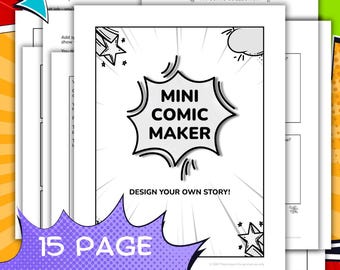 Mini creador de cómics / Libro de actividades imprimible para contar historias (PDF)