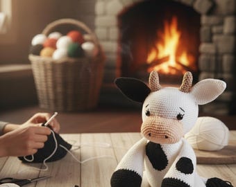Modello Amigurumi mucca all'uncinetto / Peluche fai da te (PDF)