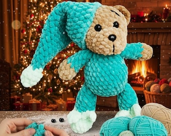 Teddy Bear Amigurumi Crochet Pattern: Velvet Pajama Bear (PDF Download)