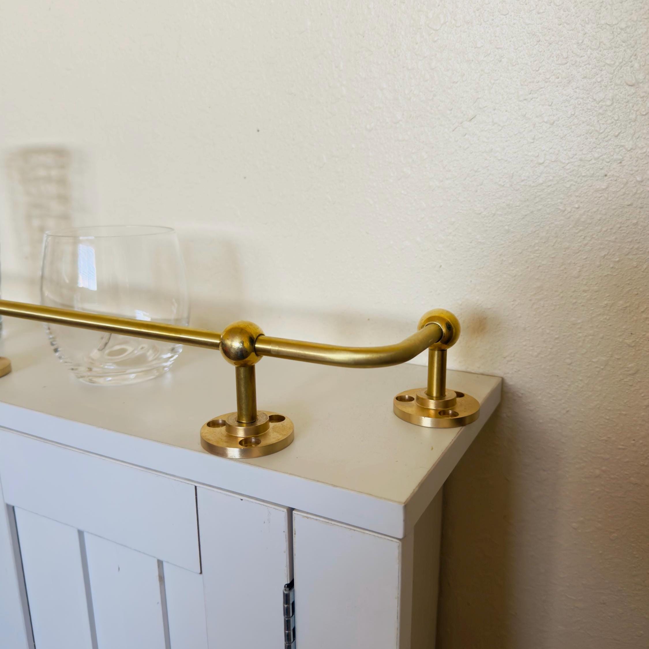 Solid Brass Kitchen Countertop Railing - RV Dining Table Railing - Etsy