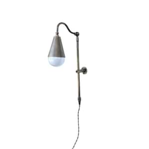 Plug-in Brass Wall Sconce — Wall-Mounted Fixture