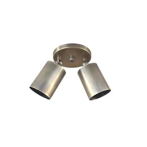 Double-Head Brass Ceiling Spotlight — Directional Lighting — Adjustable Angle