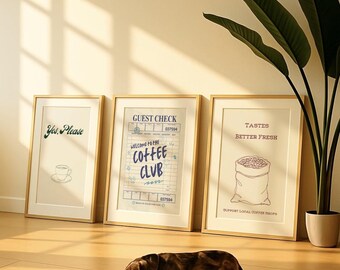 Coffee Wall Art Set | Vintage Coffee Prints (Digital Download)