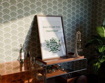 Christmas Wall Art | Holiday Cocktail Print | Festive Bar Cart Decor | Digital Download