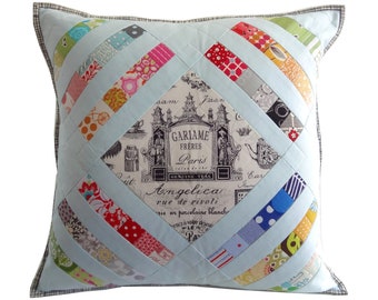 Patchwork Pillow Cover PDF Sewing Pattern: Medallion Cushion Tutorial