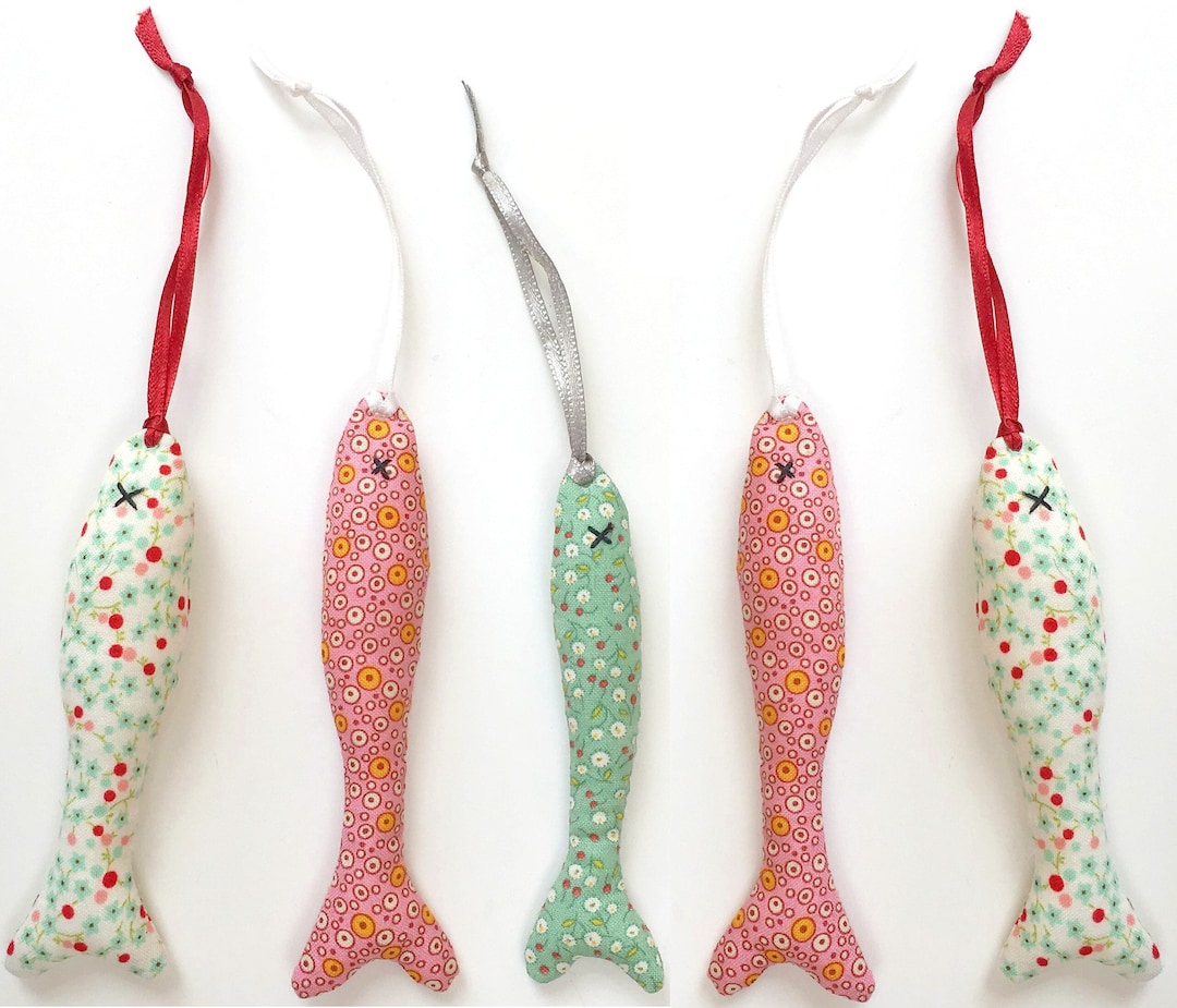 Fabric Fish Sewing Pattern PDF Tutorial to Make 3D Herring & Sardine ...