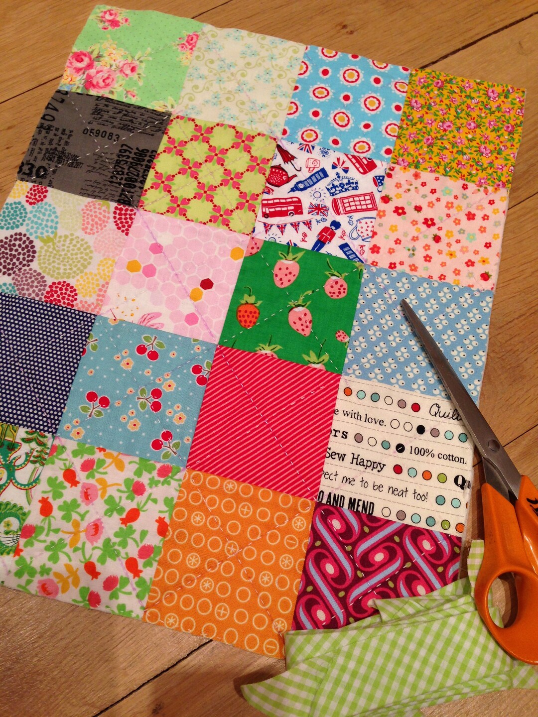 Starter Quilt PDF Pattern for a Complete Beginner, Easy Small Size