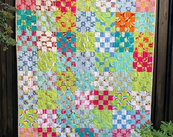 St Louis 16-patch Quilt PDF Sewing Pattern: Beginner-friendly Jelly Roll Design