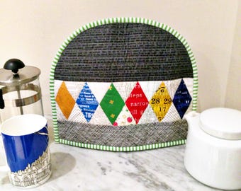 Padrão de costura para colcha de retalhos com losangos: decoração de cozinha acolchoada (PDF)
