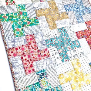 Modello facile per trapunta per neonati, trapunta patchwork per principianti, modello a mulino a vento adatto a Jelly Roll per opzioni di piccole dimensioni, tutorial di cucito Tikki in PDF