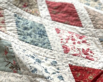 ジェーン・オースティンのキルトパターン：ダイヤモンドパッチワーク