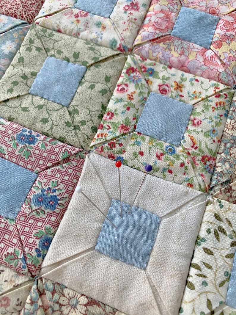 Bento Box folded patchwork quilt hand sewing pattern in PDF Etsy