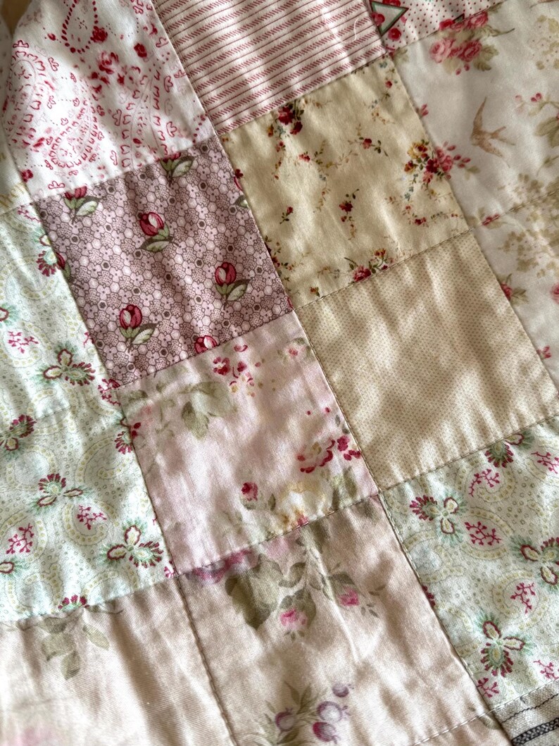 Triple Squares Quilt Pattern, Easy Traditional Patchwork Sewing Tutorial (PDF)
