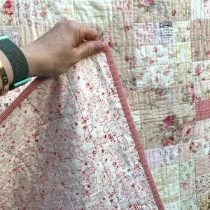 Triple Squares Quilt Pattern, Easy Traditional Patchwork Sewing Tutorial (PDF), Cottage Core Quilt, Farmer's Wife simple quilt, easy patchwork pattern
