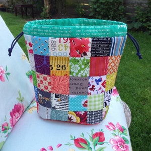 Drawstring Bag Patchwork Quilt Pattern, Sewing Tutorial for a Project ...