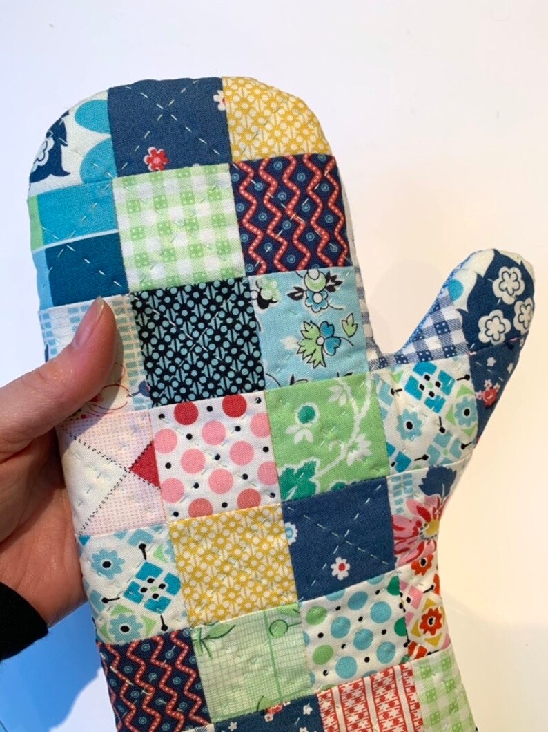 Oven Gloves Sewing PATTERN Patchwork Pot Holder Mittens for Etsy
