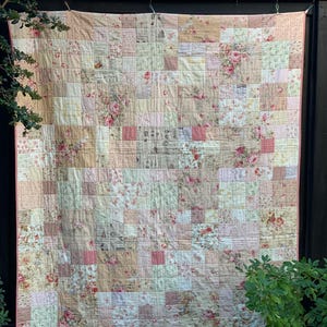 Triple Squares Quilt Pattern, Easy Traditional Patchwork Sewing Tutorial (PDF), Cottage Core Quilt, Farmer's Wife simple quilt, easy patchwork pattern
