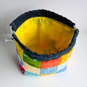 Drawstring Bag Patchwork Sewing Pattern by Tikki London, PDF download