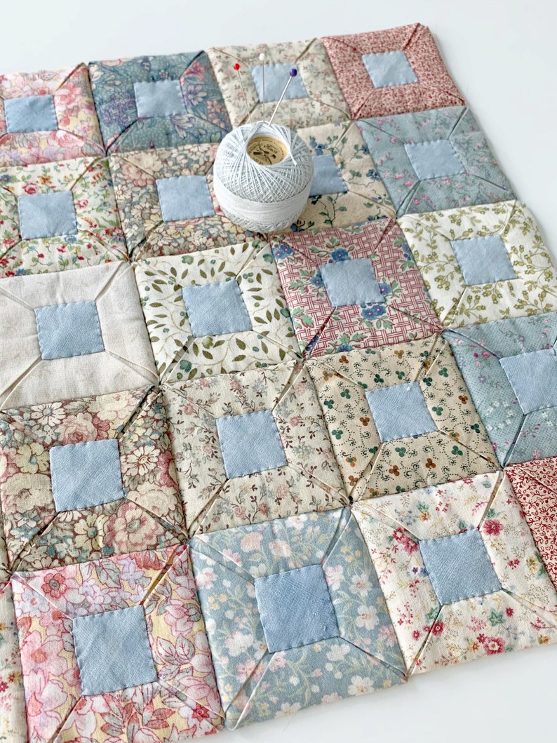 Bento Box folded patchwork quilt hand sewing pattern in PDF Etsy