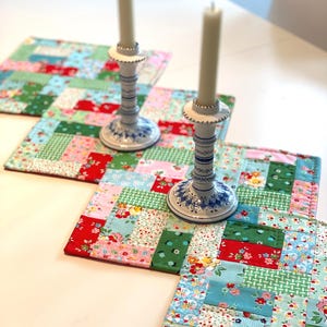 Quilted Table Runner PDF Sewing Pattern, Beginner Zigzag Patchwork Design