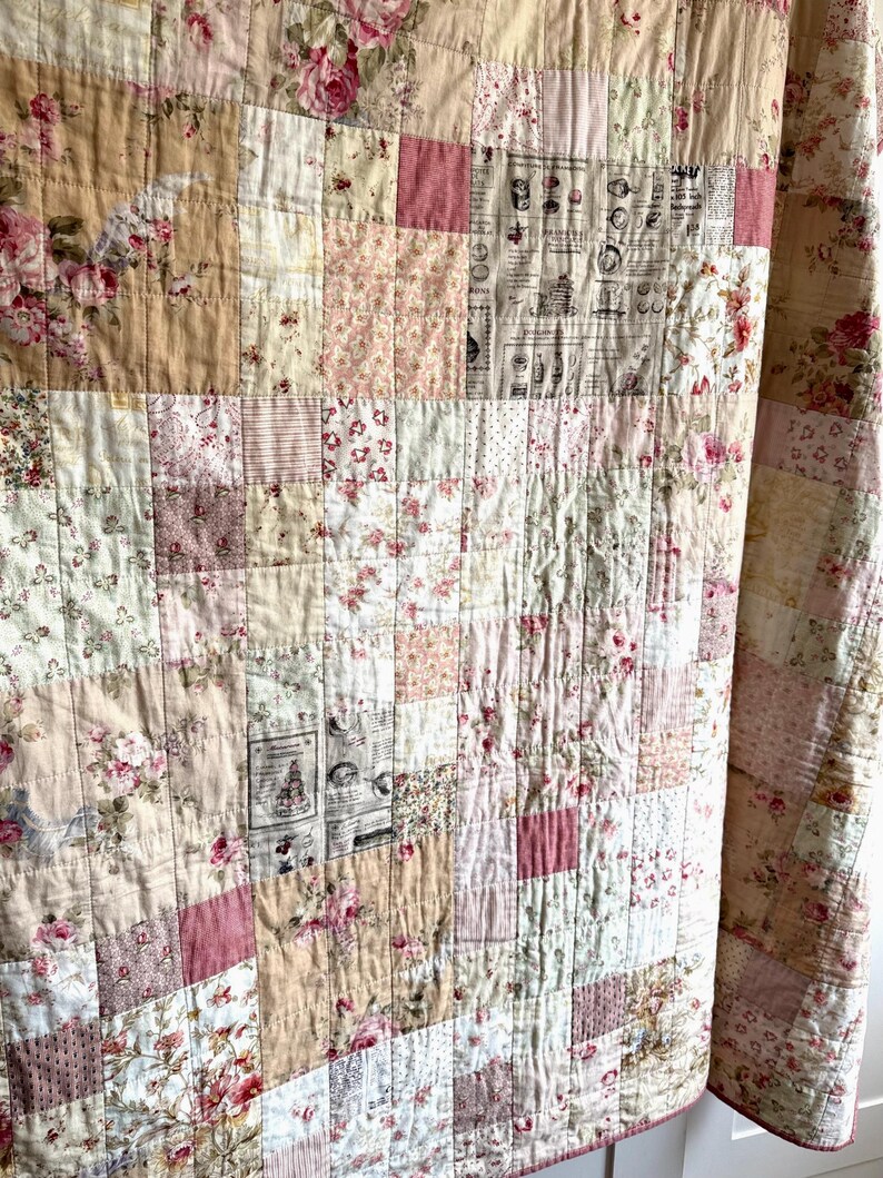 Triple Squares Quilt Pattern, Easy Traditional Patchwork Sewing Tutorial (PDF)