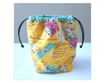 Drawstring Bag Sewing Pattern: Padded & Lined Storage Pouch (PDF Pattern)