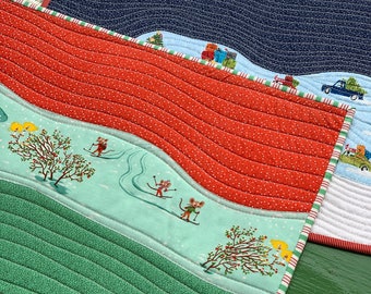 Landschaft Quilt Muster: Saisonale Tisch Sets PDF Anleitung (Digitaler Download)