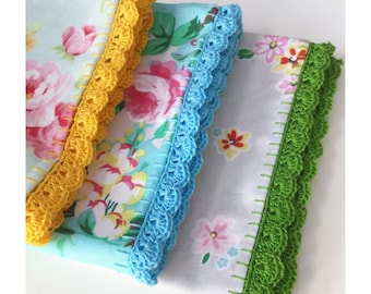 Crochet Edge Kissenbezug Schnittmuster, Machen Sie Ihre eigene Bettwäsche (PDF-Tutorial)