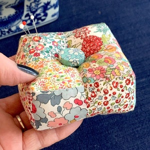 Diy Sewing Pincushion Pumpkin Shape Cotton Fabric Button - Temu