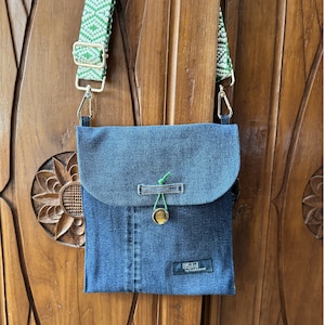 Patrón de costura para bolso bandolera de mezclilla: Proyecto de reciclaje de jeans (PDF)