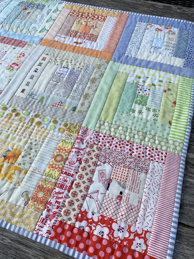 Log Cabin Quilt PDF Sewing Pattern: Scrappy Patchwork Project 21 ...