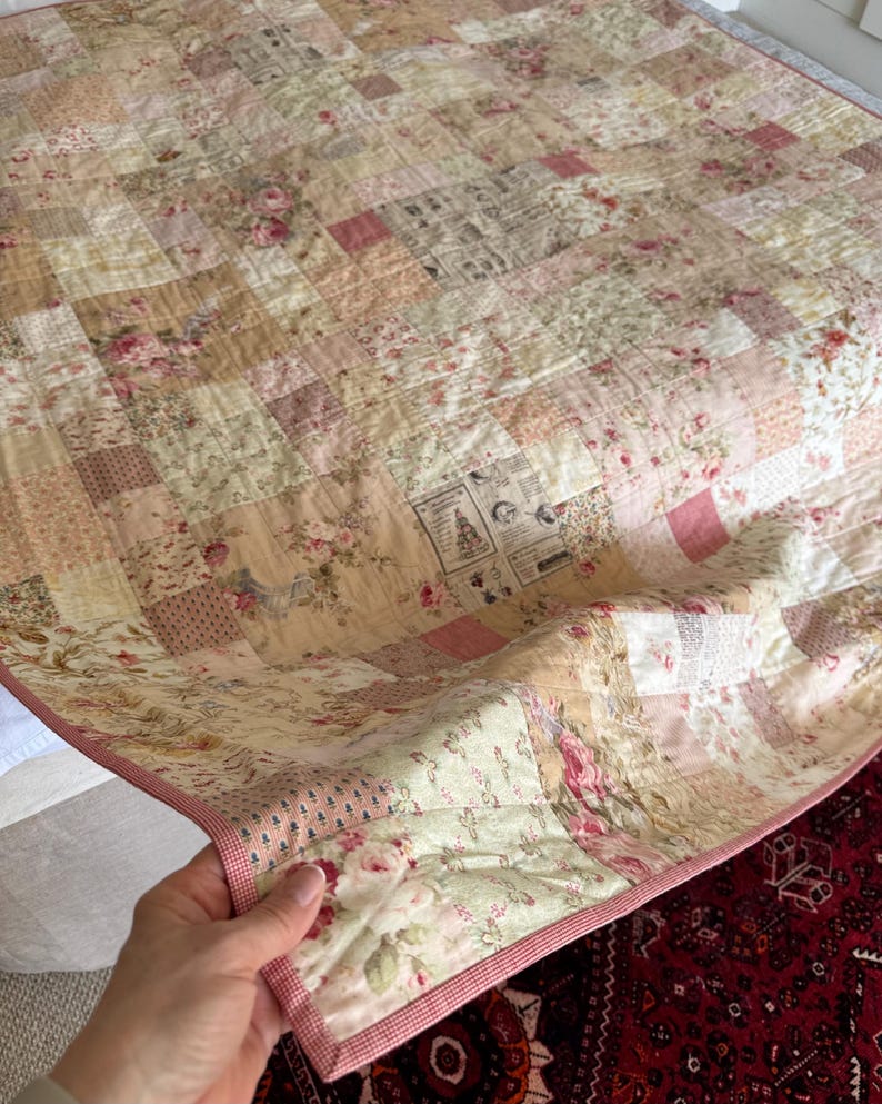 Triple Squares Quilt Pattern, Easy Traditional Patchwork Sewing Tutorial (PDF)