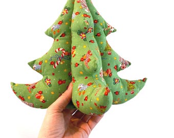 Gefütterter Stoff Weihnachtsbaum als Weihnachtsdeko, PDF Schnittmuster