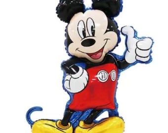 Globo de aluminio de cumpleaños de Mickey Mouse de 73 cm - Decoraciones para fiestas con globos de aluminio de Disney Mickey y Minnie