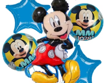 Ramo de 5 globos metalizados de Mickey Mouse