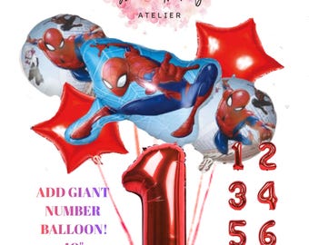 Spiderman Birthday Balloons Bouquet, Avengers Superhero Party Theme