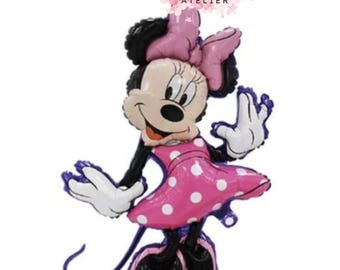 Globo de aluminio de cumpleaños de Minnie Mouse de 81 cm - Globos de aluminio Mylar de Disney Mickey y Minnie, decoración para fiestas, regalos