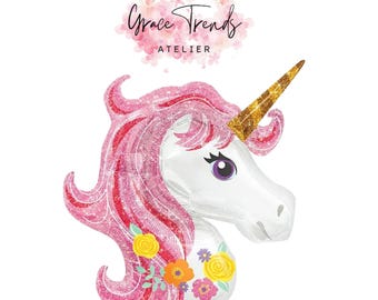 Palloncino unicorno da 36" - Festa di compleanno unicorno - Decorazioni unicorno