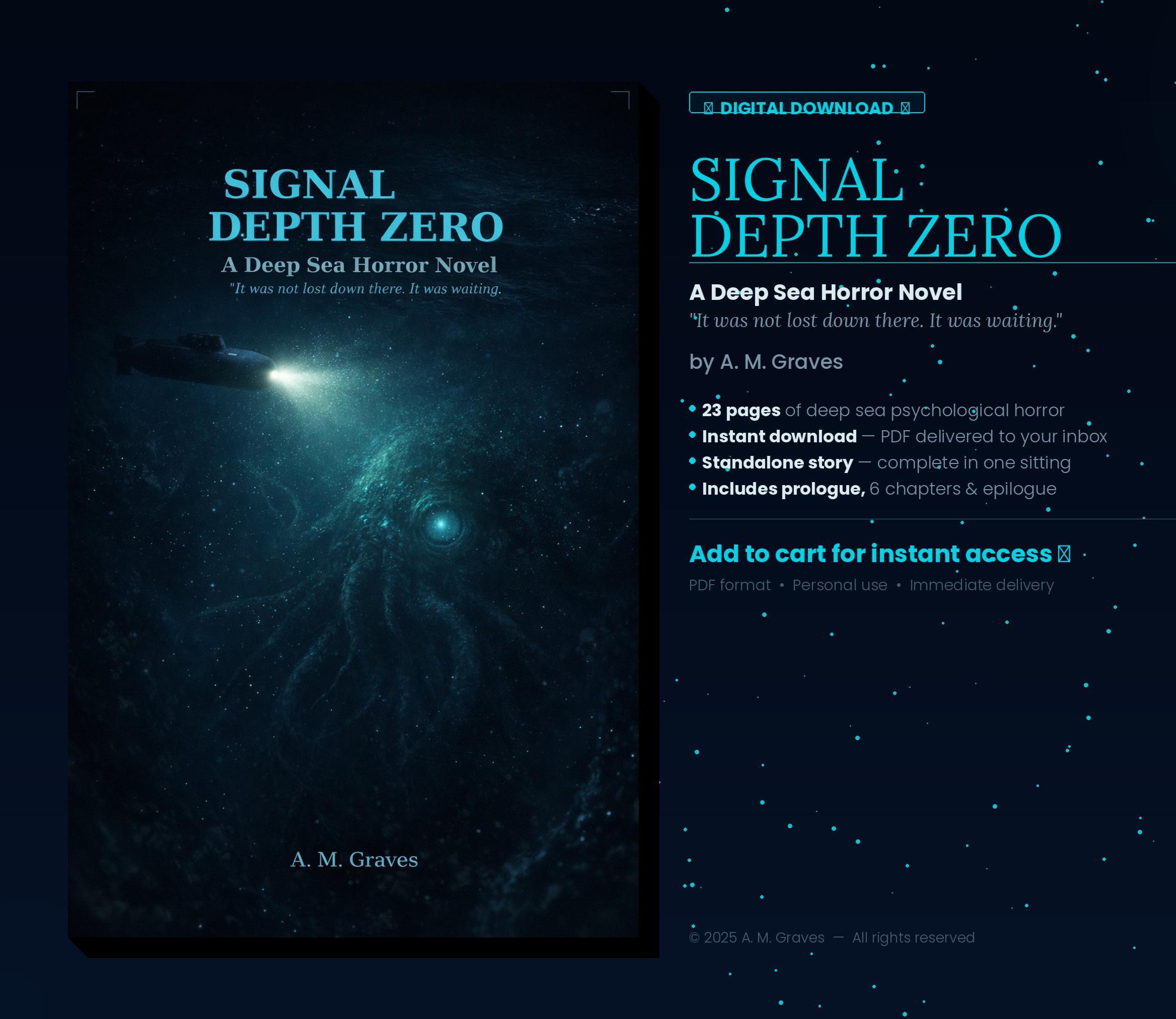 Scary Depth Signal Depth Zero — A Deep Sea Horror Ebook (PDF Download) - Etsy
