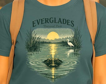 Everglades National Park Shirt, Alligator Sunset Shirt, Florida Nature Tee
