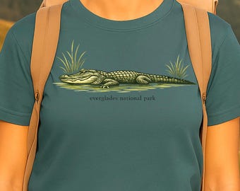Everglades National Park Alligator Shirt, Vintage Florida Wildlife Tee